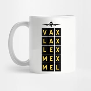 Airport code vaccination design Mug